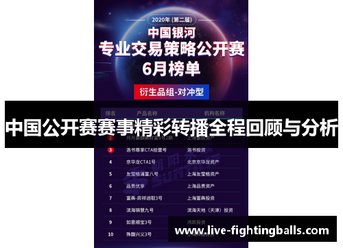 中国公开赛赛事精彩转播全程回顾与分析